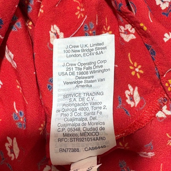 Madewell Novel Tie-Front Top in Red Prairie Posies Floral print Medium - Picture 12 of 13